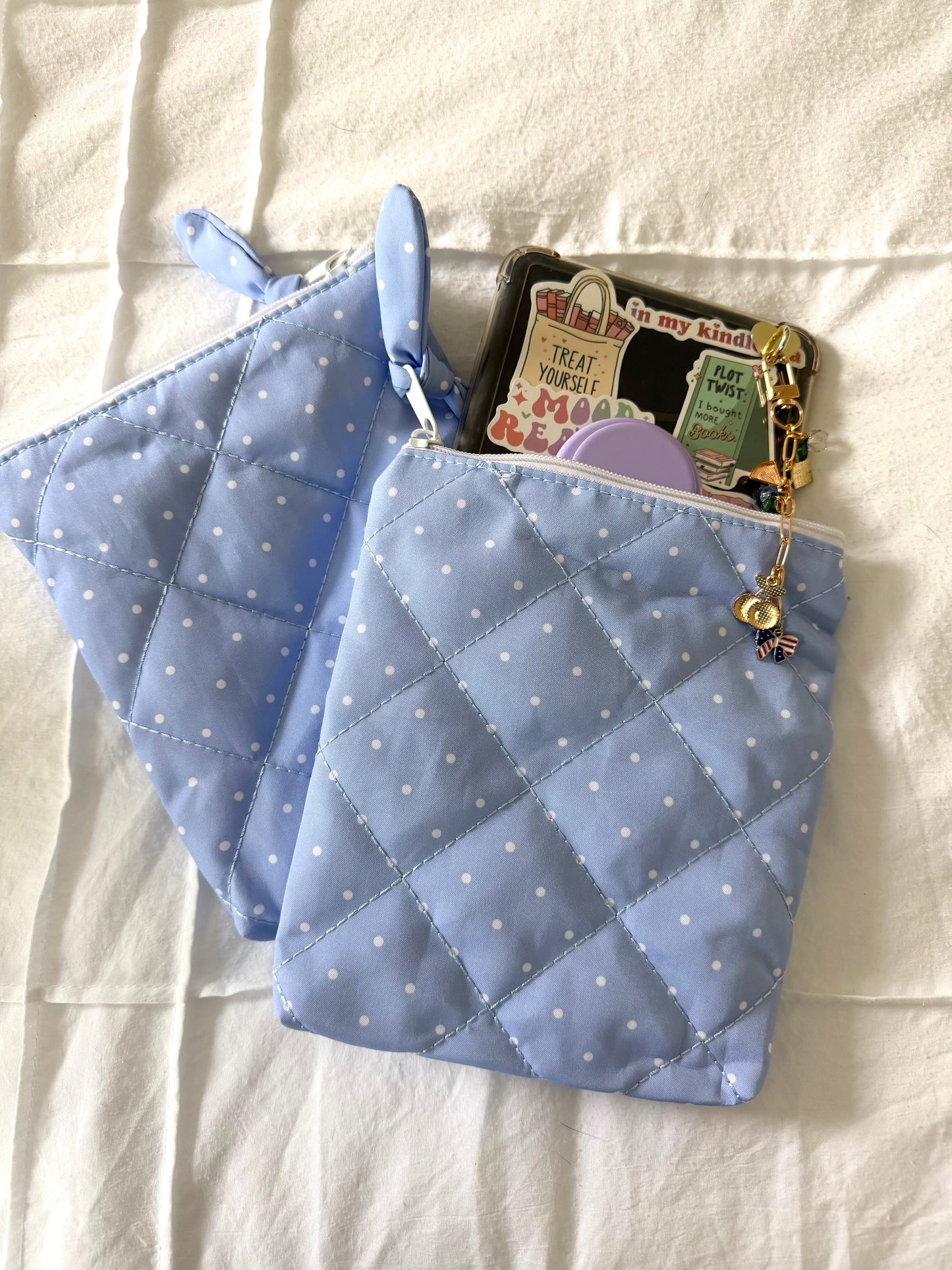 Darling Dots Quilted Kindle Sleeve 🦋 ☁️